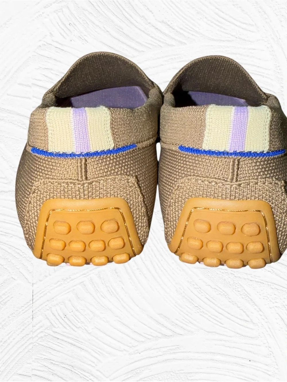 Rothy’s Driving Loafer Light Brown Knit Size 9.5M Slip on